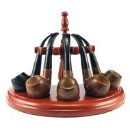 Scotte(TM) semicircle tobacco/smoking pipe stand rack holder 5 pipes N2