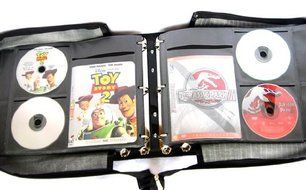 Artisan 240 Disc Black Faux Leather DVD Album with 120 Liner Notes and Title Cover Page Capacity Using Metal Ring... N3