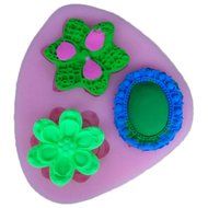 Click Down 3 Different Flower Silicone Mould Cake Topper Decoration Fondant Mold N2