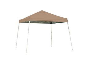 10x10 Slant Leg Pop-up Canopy, Checkered Flag Cover, Black Roller Bag N3