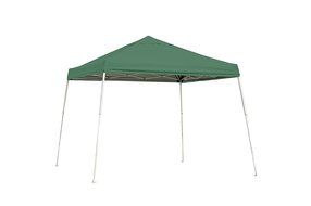 10x10 Slant Leg Pop-up Canopy, Checkered Flag Cover, Black Roller Bag N4