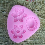 Click Down 3 Different Flower Silicone Mould Cake Topper Decoration Fondant Mold N3