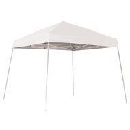 10x10 Slant Leg Pop-up Canopy, Checkered Flag Cover, Black Roller Bag N7