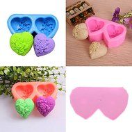 &quot;Double Heart Shape Fondant Cake Mould Silicone Chocolate Decorating Mold&quot; shopping N8