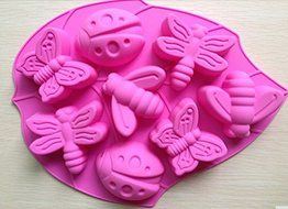 HSE Butterfly honeybee type Muffin Sweet Candy Jelly fondant Cake chocolate Mold Silicone tool Baking Pan N2