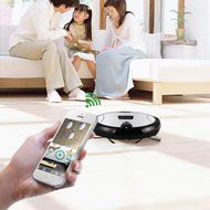 JISIWEI S+ Wi-Fi Enabled Robotic Vacuum Floor Cleaner with Camera and Mobile App Remote Control for Pets and Allergies... N12