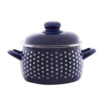Enamel Pot 'Sweet Pea' Blue 4 Liters