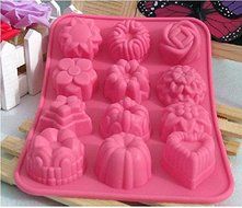 Roto - Silicone Mold Factory Wholesale Flower Shape Muffin Case Candy Jelly Ice Cake Silicone Soap Mold Silicone...