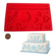 SHINA 1PC Silicone Mold Rose Flower Leaves Printing Mould Fondant Cake Decorating Tool N2