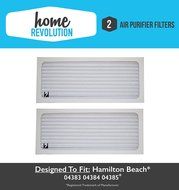 2 Hamilton Beach True Air 04383 04384 04385 990051000 Compact Comparable Aftermarket Air Purifier Filter. A Quality... N4