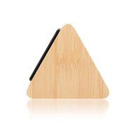 Digital Wood Clock Sound Activated LED Alarm Clock Multi-function Display with Temperature and Humidity (Black-white) N4