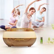 YouVogue 300ml Essential Oil Diffuser Wood Grain Mist Humidifier Aroma Diffuser with 7 Changing Colored Led Lights...