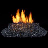 Duluth Forge 1/4 inch Classic Black Fire Glass - 10 Pound Bag Fire Pit Glass N2