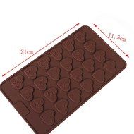 DUFUSTORE Chocolate Cake Candy Baking Silicone Bakeware Mould Love heart Pattern Random Color N3