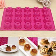 20 Holes Silicone Savarin Shape Chocolate Pudding Cake Mold