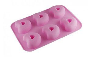 Silicone Heart shape Donut Cake Mould Pop Pan Chocolate Candy Jelly Ice Mold Food Grade Size 10&quot;*7.3&quot;(L*W)