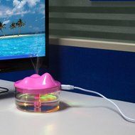 Ecosin Ultrasonic Home Aroma Humidifier Air Diffuser Mist Purifier Lonizer Atomizer (Pink) N4