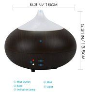 300ml Ultrasonic Cool Mist Humidifier ,Essential Oil Aromatherapy Diffuser with 7 Colors LED and Waterless Auto... N4