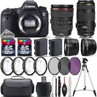 Canon EOS 6D DSLR Camera + Canon 24-105mm IS USM Lens + Canon 70-300mm USM Lens + 0.43X Wide Angle Lens + 2.2x... N8