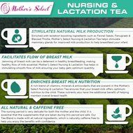 Nursing &amp; Lactation Tea by Mother&rsquo;s Select to Increase Breast Milk Supply, All Natural, Caffeine-Free Nursing...
