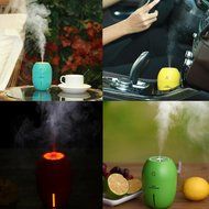 Muangan 180ml Portable USB Humidifier MIni Air Aromatherapy Purifier Steam Diffuser Mist Office Room Car (Yellow)