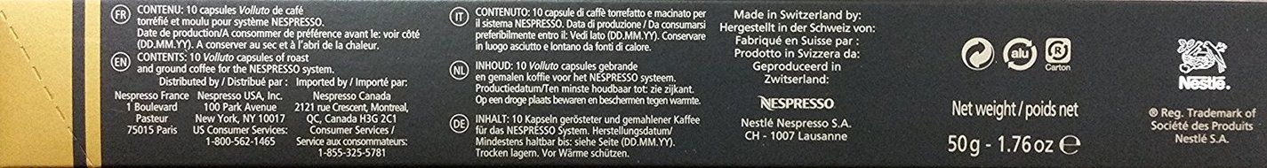 50 NESPRESSO COFFEE CAPSULES (10 x VOLLUTO, 10 x ROMA, 10 x COSI, 10 x VIVALTO LUNGO, 10 x ARPEGGIO) N6