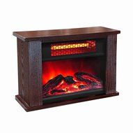 Youzee 750W Infrared Quartz Mini Wood Fireplace Space Heater | LS-PCFP1056 N3