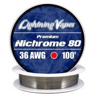 Genuine Lightning Vapes 36 AWG Nichrome 80 Wire 100&#039;