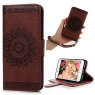 iPhone 7 Case (4.7 inch) - Wallet Folio Flip Embossed Totem PU Leather Case with Stand Card Slots and Slim Fit... N40