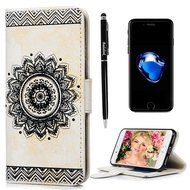 iPhone 7 Case (4.7 inch) - Wallet Folio Flip Embossed Totem PU Leather Case with Stand Card Slots and Slim Fit... N44