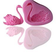 Dachun Mini 3d Swan Shaped Silicone Cake Stick Mould Lollipop Party Cupcake Baking Mold (Pink) N4