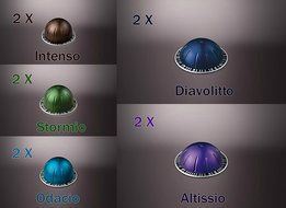 Nespresso Vertuoline - The Intense Sampler Strong Coffee &amp; Espresso Capsules Pods: Two Each of the Dark Roast...