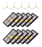 Hongfa Irobot Roomba Replacement Filter Roomba Hepa Filter and 3 Armed Side Brush for Roomba 800 Series Replenishment... N3