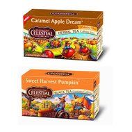 Celestial Seasonings Sweet Harvest Pumpkin Black Tea, 20-tea Bags, 2.3oz and Celestial Seasonings Caramel Apple...