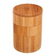 Totally Bamboo Small Salt Box, Bamboo Container With Magnetic Lid For Secure Storage N3