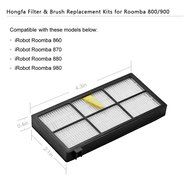 Hongfa Irobot Roomba Replacement Filter Roomba Hepa Filter and 3 Armed Side Brush for Roomba 800 Series Replenishment... N5