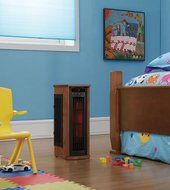 Duraflame 5HM8000-O142 Portable Electric Infrared Quartz Oscillating Tower Heater, Oak