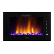 Contemporary Portable Electric Fireplace for Four Seasons with Free Gift for Decorative Glass Candelabra N6