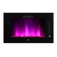 Contemporary Portable Electric Fireplace for Four Seasons with Free Gift for Decorative Glass Candelabra N7