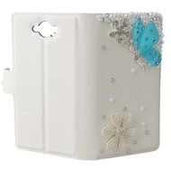 LG Escape 3 Case, LG Phoenix 2 Case, LG K8 Case White PU Leather Folio Flip Phone Case,Yaheeda 3D Handcraft White... N2