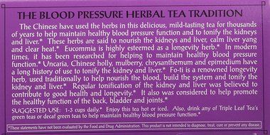 Triple Leaf Tea, Tea Bags, Blood Pressure, 1.4-Ounce Bags, 20-Count Boxes (Pack of 6) N3