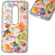 Spritech(TM) 3D Handmade Crystal Phone Case for Motorola Moto G3/Moto G (3rd Gen),Helloween Style Monster Pumpkin...