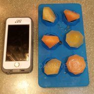 Fancy Diamond Ice Mold - Ice Tray - Cup Cake Topper - Soap - Wax &ndash; (6 Per Tray) Flexible Silicone Molds for Easy... N8