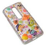 Spritech(TM) 3D Handmade Crystal Phone Case for Motorola Moto G3/Moto G (3rd Gen),Helloween Style Monster Pumpkin... N2