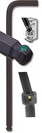Bondhus 75712 Tagged and Barcoded 1/4 ProHold Ball End Tip Hex Key L-Wrench with ProGuard Finish and Long Arm,...