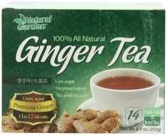 Natural Garden 100% All Natural Ginger Tea, 14 Tea Sachets (Pack of 6)