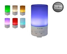 USB Essential Oil Diffuser - 50ml Portable Mini Diffuser - Ultrasonic Cool Mist Aroma Humidifier - Color LED Lights...