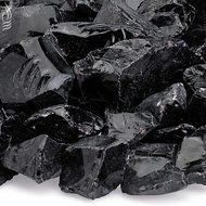American Fireglass 9 to 12mm Fire Pit and Outdoor Fireplace Glass, Small, 10-Pound, Dark Blue N3