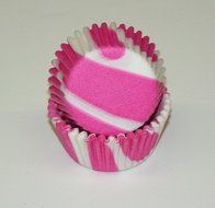 Hot Pink Zebra Cupcake Liners Mini Size 100 count