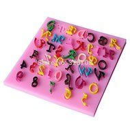 1pcs Letters and Numbers Shape Silicone Mold, for Fondant Cake Mold, Bakware Tools, Soap ,Sugar Tool N2